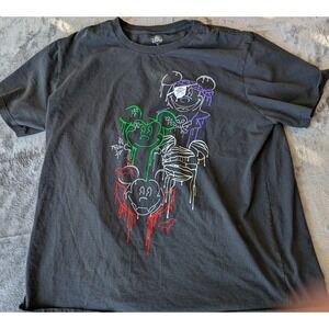 Disney Mickey Mouse Halloween Graffiti T-Shirt‎ SizeExtra Large XL Black